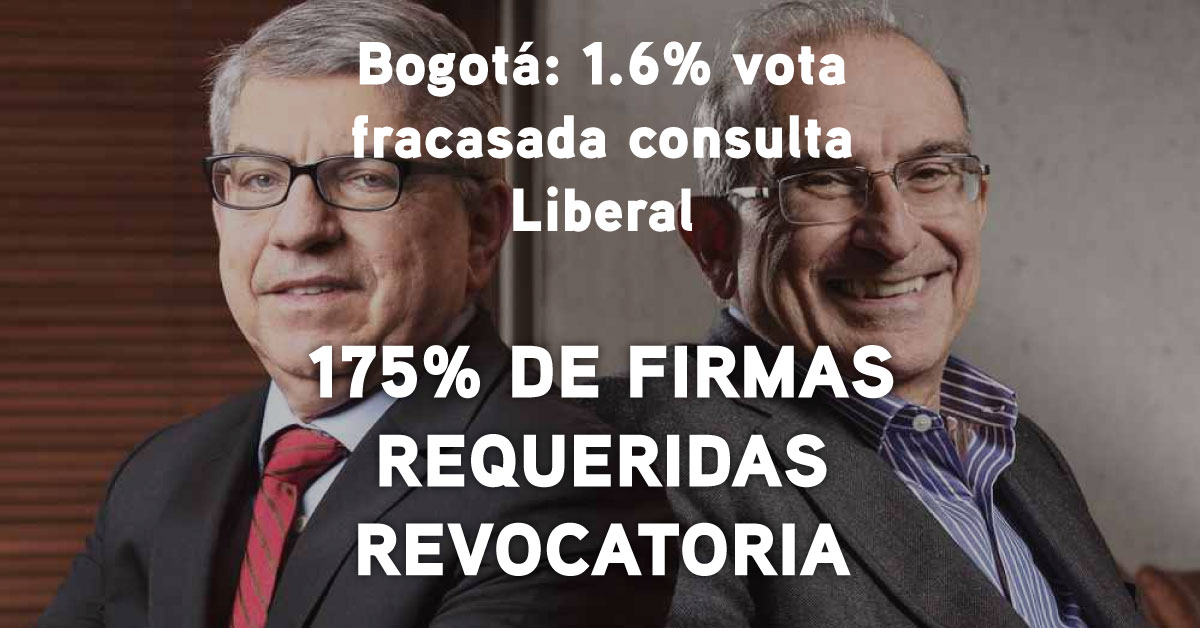 Partido Liberal tuvo su consulta, ¿y 84% de bogotanos que NO queremos a Peñalosa qué?