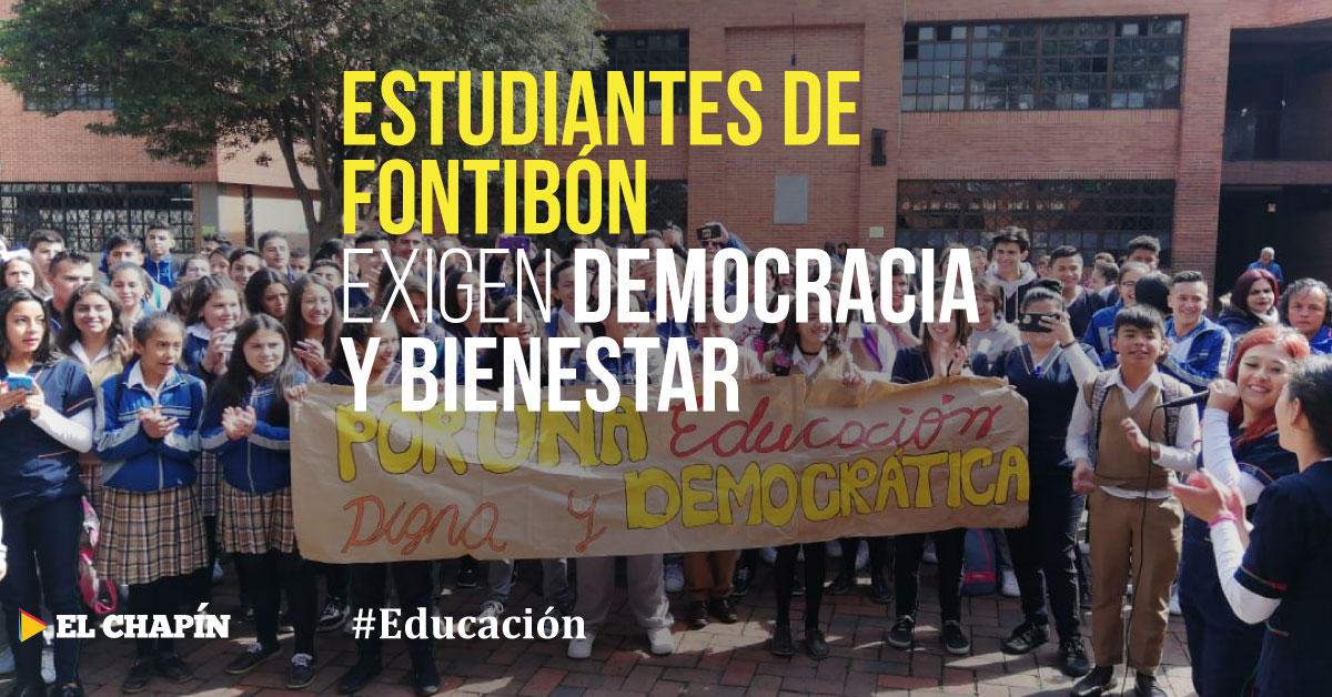 Paro estudiantil en Fontibón por falta democracia y bienestar