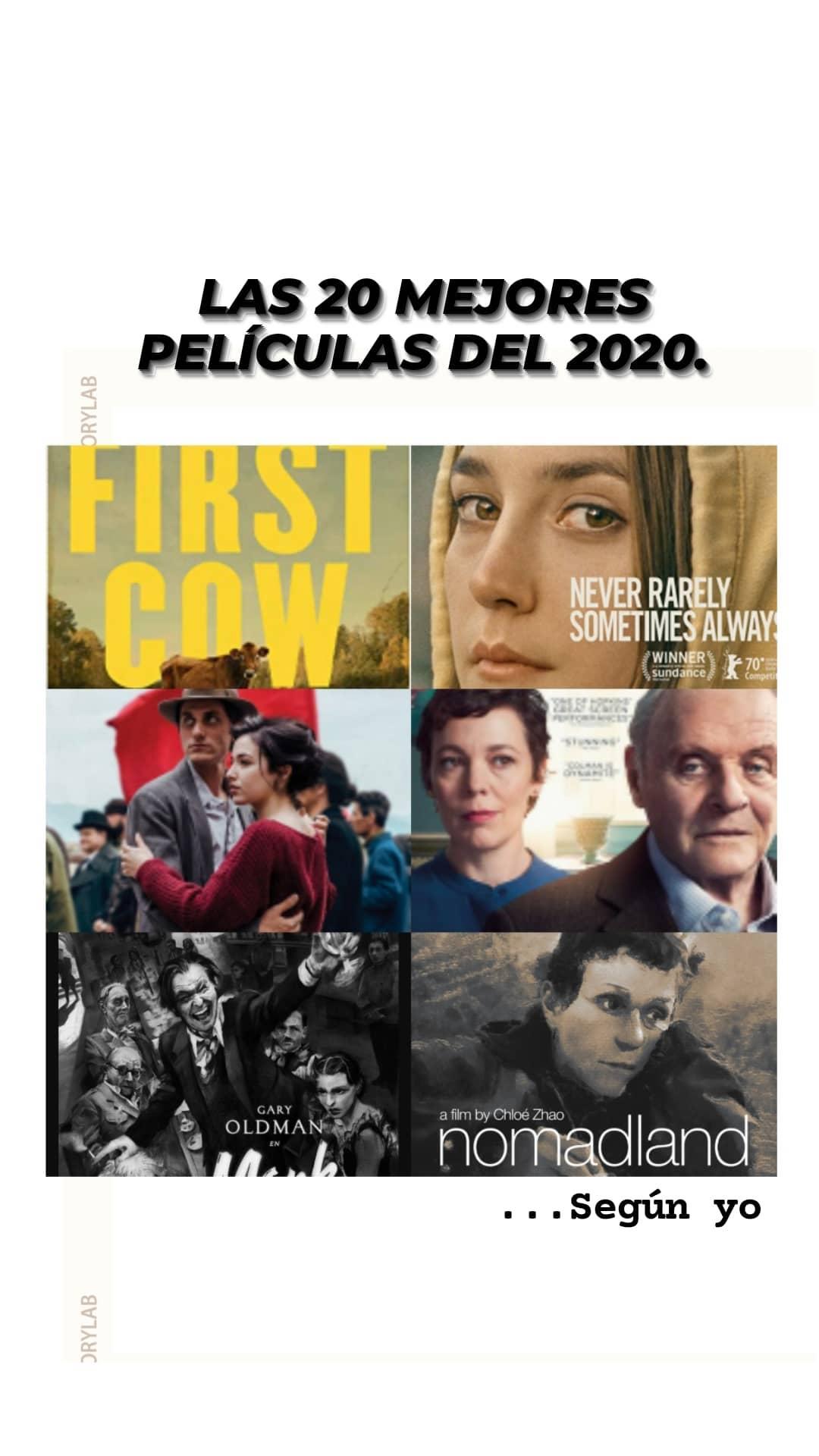 LAS 20 MEJORES PELÍCULAS DE 2020.